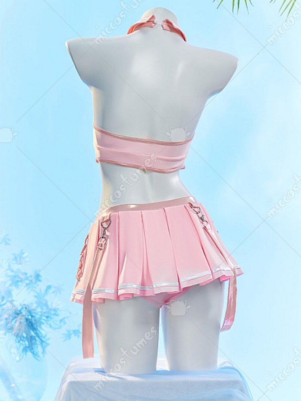 Vocaloid Sakura Miku swimsuit cosplay + wig Miccostumes - Picture 2 of 4